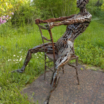 Sculpture intitulée "la chaise" par Olivier Hebert, Œuvre d'art originale