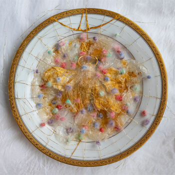 Sculpture titled "Dish for the Future" by Aomi Kikuchi, Original Artwork, Ceramics