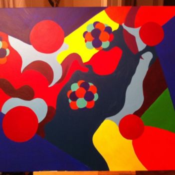 Painting titled "Atomia" by A.Pages-Bailly, Original Artwork, Acrylic