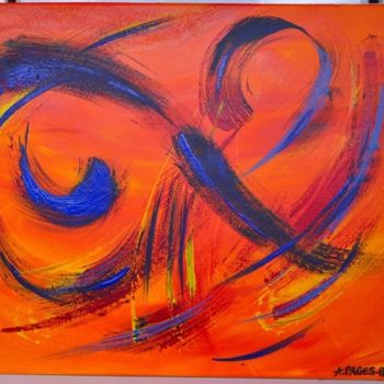 Painting titled "Pulsion De Vie" by A.Pages-Bailly, Original Artwork, Acrylic