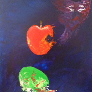 Painting titled "Le Fruit Défendu" by A.Pages-Bailly, Original Artwork, Acrylic