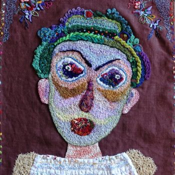 Art textile intitulée "La bayadère" par Apignat, Œuvre d'art originale, Fil