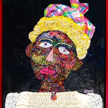 Art textile intitulée "Ba' moi un tibo..." par Apignat, Œuvre d'art originale, Fil