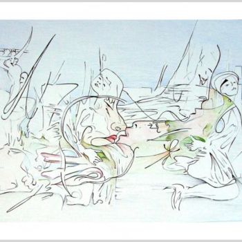 Desenho intitulada "Débâcle au printemp…" por Alexandre Podgorny, Obras de arte originais, Outro