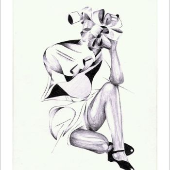 Dessin intitulée "Prise de tête" par Alexandre Podgorny, Œuvre d'art originale, Crayon