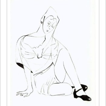 「Chaussure à son pied」というタイトルの描画 Alexandre Podgornyによって, オリジナルのアートワーク