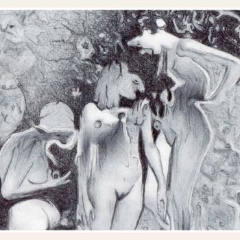 Disegno intitolato "Abribus I" da Alexandre Podgorny, Opera d'arte originale