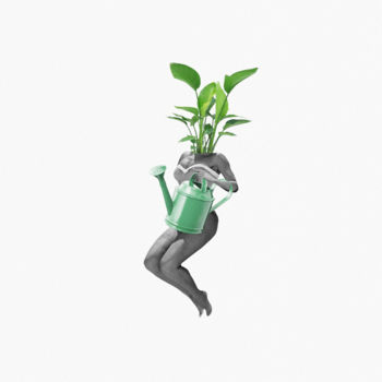 Arte digital titulada "la personne-plante" por Apollloneva (Viktoria S.), Obra de arte original, Trabajo Digital 2D