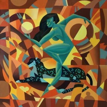 Malerei mit dem Titel "№ 00221 «Color visi…" von Apollonas Soben, Original-Kunstwerk, Öl Auf Keilrahmen aus Holz montiert