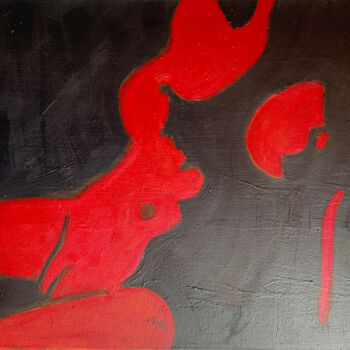 Malerei mit dem Titel "Rote Körper" von Apostel13, Original-Kunstwerk, Acryl Auf Keilrahmen aus Holz montiert