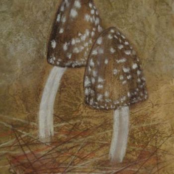 Drawing titled "Coprinopsis picacea" by Annick Potier, Original Artwork