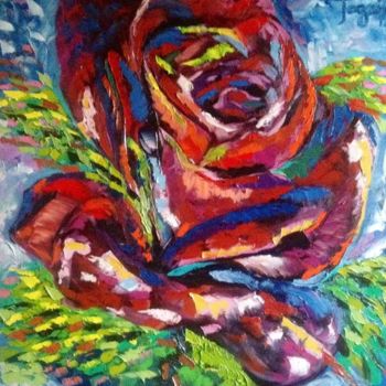 Painting titled "Rosa" by Alessandro Tognin, Original Artwork, Oil