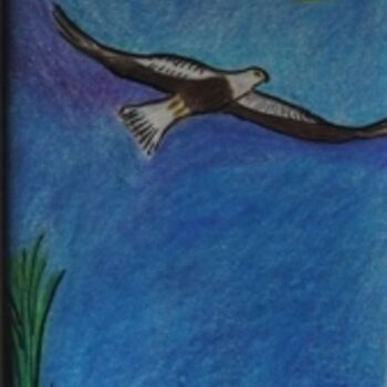 Painting titled "Eagle With Sweet Gr…" by Catherine Meyers, Original Artwork