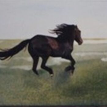Painting titled "On The Run" by Catherine Meyers, Original Artwork