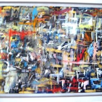 Painting titled "New York" by Appo, Original Artwork