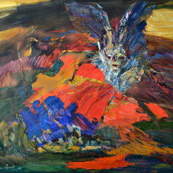 Painting titled "Unconsious Reality…" by Aharon Aaron April April, Original Artwork, Oil Mounted on Wood Stretcher frame