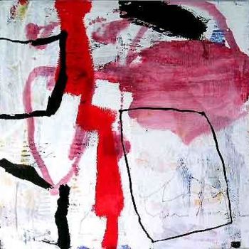 Peinture intitulée "Red and Black" par Andrew Purvis, Œuvre d'art originale, Huile