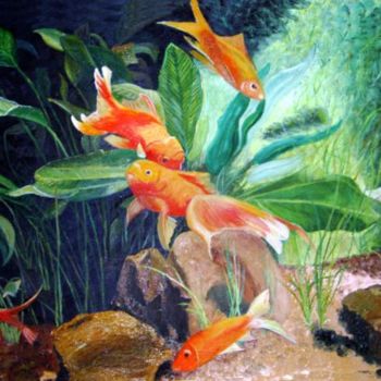 Painting titled "Acuario" by A.Puime, Original Artwork