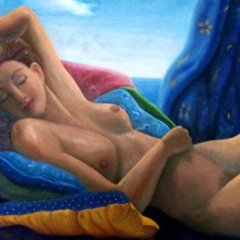 Pittura intitolato "Ensueño- desnudo" da A.Puime, Opera d'arte originale