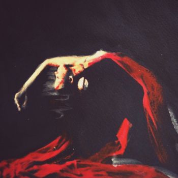 Malerei mit dem Titel "Le Rouge et Noir" von Philippe, Original-Kunstwerk