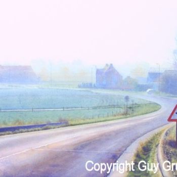 Painting titled "The road to Nowhere" by Guy Gruwier, Original Artwork