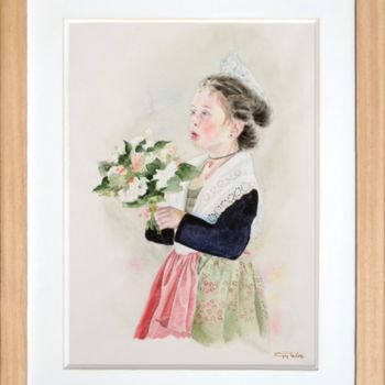 Peinture intitulée "Petite arlésienne a…" par Guy Le Coz, Œuvre d'art originale