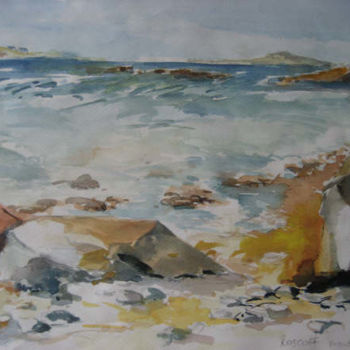 Peinture intitulée "La Mer à Roscoff, B…" par Jacqueline De Streel, Œuvre d'art originale