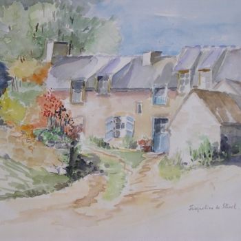 Painting titled "La maison de Daniel…" by Jacqueline De Streel, Original Artwork