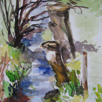 Peinture intitulée "Ruisseau, Bolinne." par Jacqueline De Streel, Œuvre d'art originale
