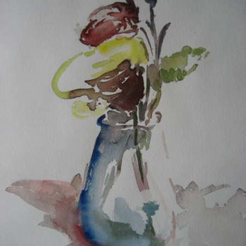 Peinture intitulée "Vase" par Jacqueline De Streel, Œuvre d'art originale