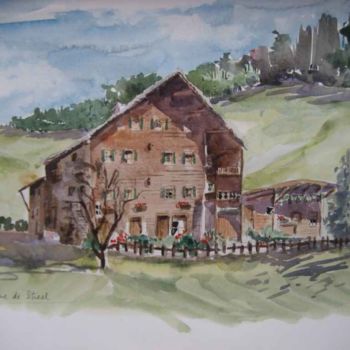 Painting titled "Saanen 2  (Gstaad )" by Jacqueline De Streel, Original Artwork