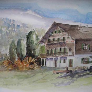 Painting titled "Gstaad 1" by Jacqueline De Streel, Original Artwork