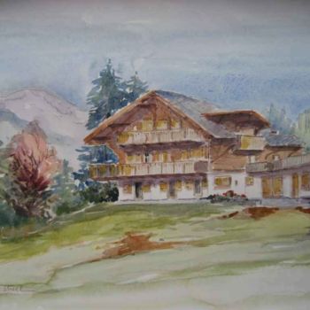 Painting titled "Gstaad 2" by Jacqueline De Streel, Original Artwork