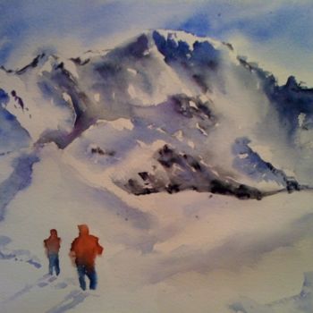 Peinture intitulée "haute montagne" par Florence Fournier Rochard, Œuvre d'art originale