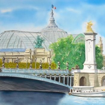 Painting titled "grand-palais-paris.…" by Paco Cabrera, Original Artwork