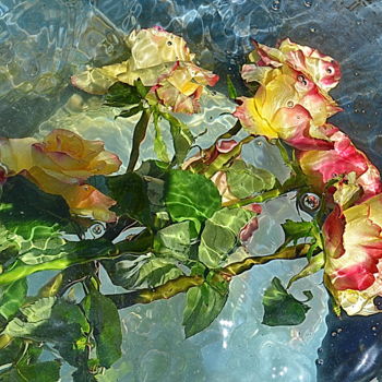 Photographie intitulée "melange de roses" par Aquartistiq, Œuvre d'art originale, Photographie numérique