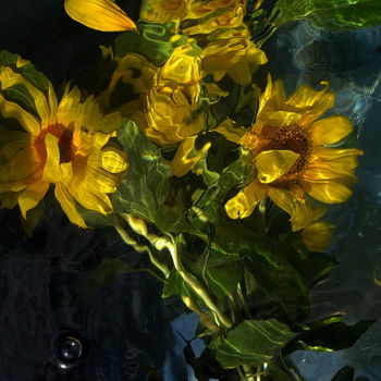 Photographie intitulée "les tournesols" par Aquartistiq, Œuvre d'art originale, Photographie numérique