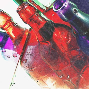 Photographie intitulée "bouteilles." par Aquartistiq, Œuvre d'art originale, Photographie numérique