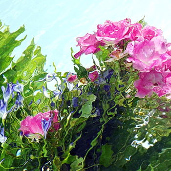 Photographie intitulée "aqua fleurs" par Aquartistiq, Œuvre d'art originale, Photographie numérique
