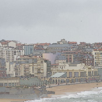 Fotografia intitulada "biarritz" por Aquartistiq, Obras de arte originais, Fotografia digital