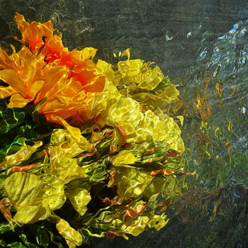 Fotografia intitolato "fleurs aqua" da Aquartistiq, Opera d'arte originale, Fotografia digitale