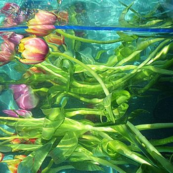 Photographie intitulée "quelques tulipes...." par Aquartistiq, Œuvre d'art originale, Photographie numérique