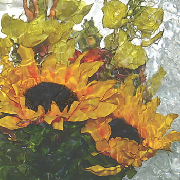 Fotografia intitulada "bouquet avec deux t…" por Aquartistiq, Obras de arte originais, Fotografia digital