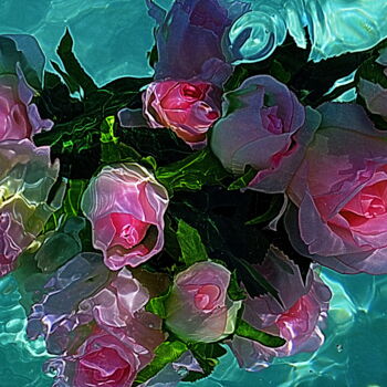 Photographie intitulée "roses roses roses" par Aquartistiq, Œuvre d'art originale, Photographie numérique