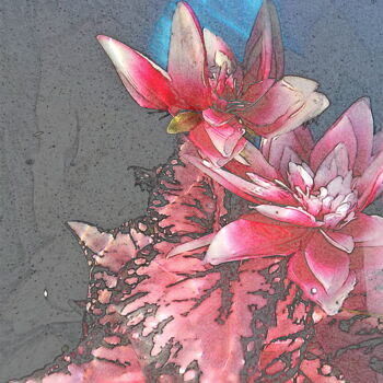 Photographie intitulée "fleurs imaginaires" par Aquartistiq, Œuvre d'art originale, Photographie numérique