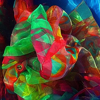 Photographie intitulée "les foulards de syl…" par Aquartistiq, Œuvre d'art originale, Photographie numérique