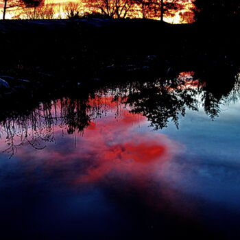 Fotografie getiteld "reflets du soir" door Aquartistiq, Origineel Kunstwerk, Digitale fotografie