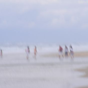 Fotografia intitulada "plage dans le flou" por Aquartistiq, Obras de arte originais, Fotografia digital
