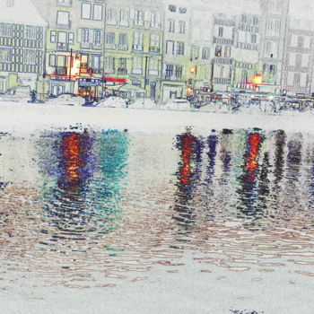 Fotografie mit dem Titel "reflets bayonnais" von Aquartistiq, Original-Kunstwerk, Digitale Fotografie