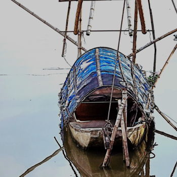 Photographie intitulée "bateau peche" par Aquartistiq, Œuvre d'art originale, Photographie numérique